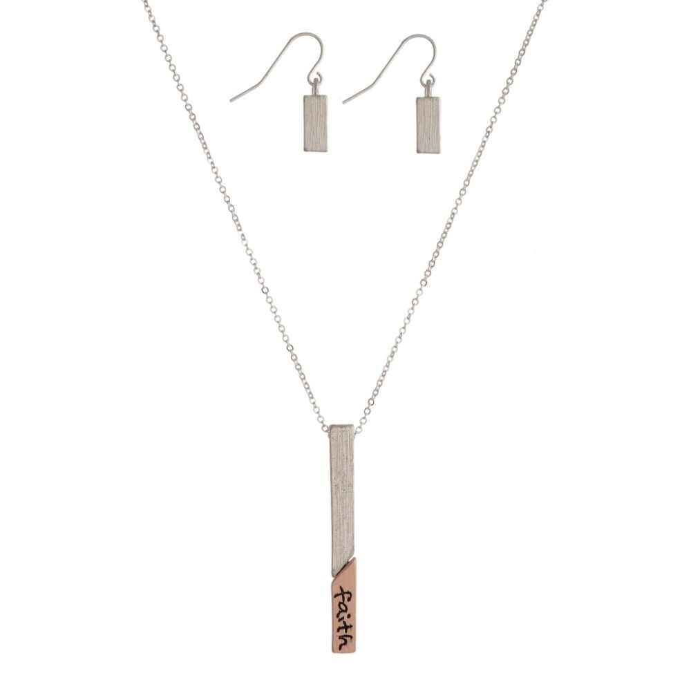 Faith Two Tone Necklace